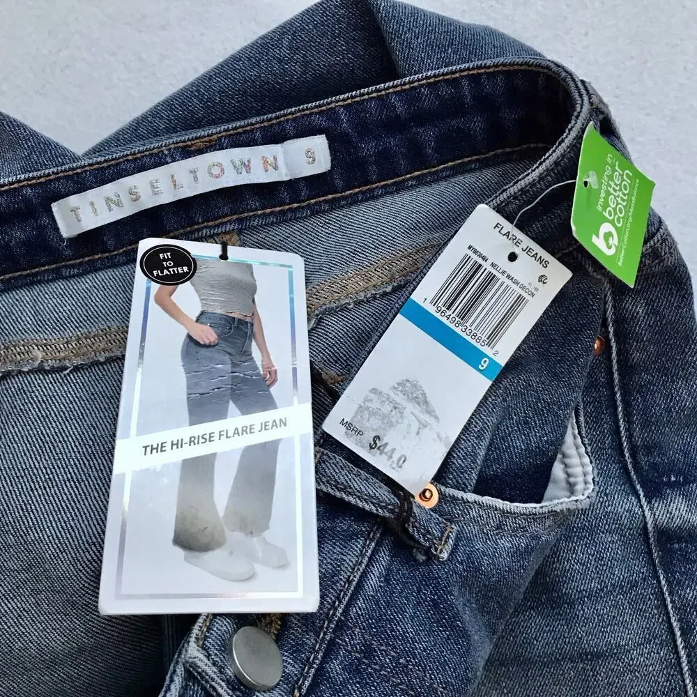 Tinseltown NWT High Rise Flare Jeans Juniors 9